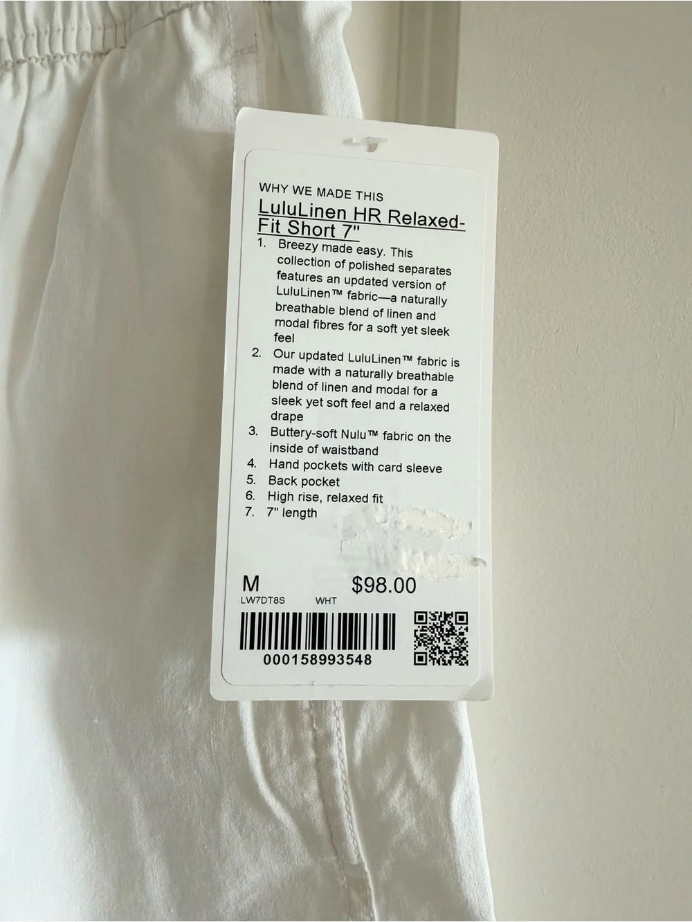 Lululemon LuluLinen High-Rise Relaxed-Fit Short 7